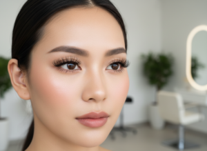 beautiful woman with lash extensions